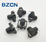 Black Momentary 12mm Tactile Switch High Operation Force With 50mA Rating