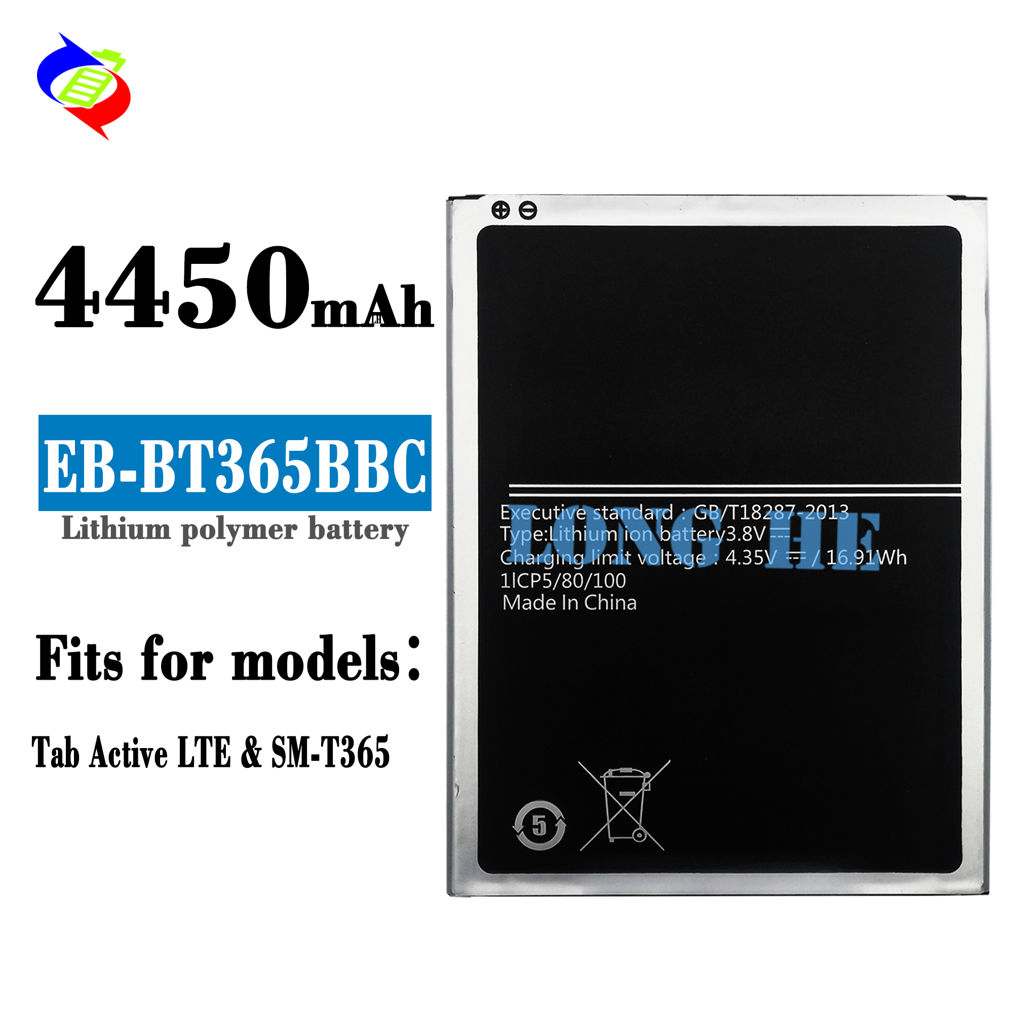 EB-BT365BBC T365 Rechargeable Batteries for Samsung Galaxy Tab Active2 SM-T395C T360