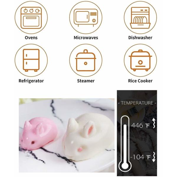 3D Mini Silicone Baking Mold For Mousse Cake Fondant Soap Ice Cream Chocolate Candy Rabbit Molds 6 Cavitity