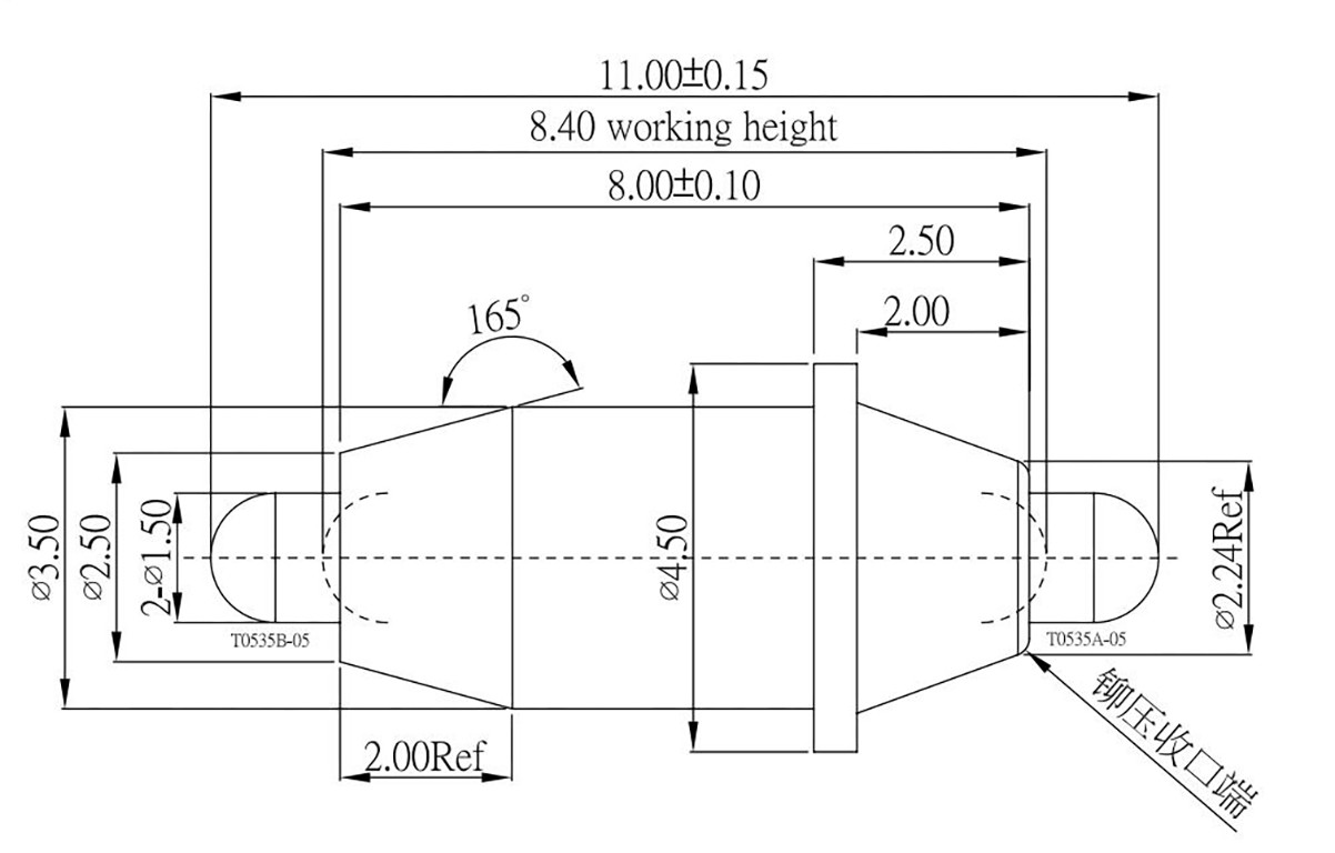 Double Head Pogo Pin 3A Electrical Contact Pins For Smart Device Products