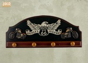Wholesale Decorative Wood Clothes Hanger 3D Resin Motorcycle Wall Decor Antique Wooden Pub Signs from china suppliers