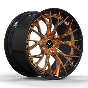 Wholesale Porsche 991 Staggered 2 PC Forged Alloy Rims 5x130 Gloss Black Matt Bronze from china suppliers