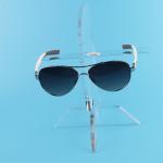 Clear Acrylic Eyeglasses Display Rack Plexiglass Sunglasses Counter Display
