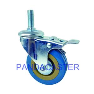 Wholesale Threaded Rod Swivel PVC 75mm Castor Wheel With Lock Brake from china suppliers