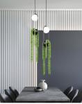 Creative Plant LED Pendant Lights Modern Indoor Lighting Grass Hanging Lamps(WH