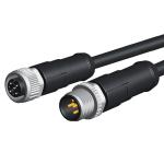 Male Female M12 Circular Waterproof Connector X Cording 5 Pin Cable Connector