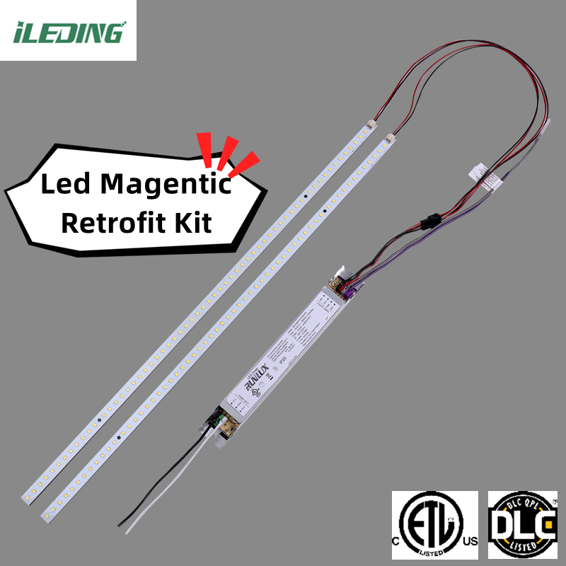 ETL DLC 32W Troffer Retrofit Kit for 4FT Magnetic LED 2*4 2*2 Light Linear retrofit Kit