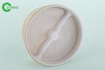 Rigid Disposable Divided Plastic Plates 2 Parts Microwavable No Harsh Chemicals