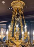 European Retro Custom Chandeliers High End Golden Candle Chandelier LED Light