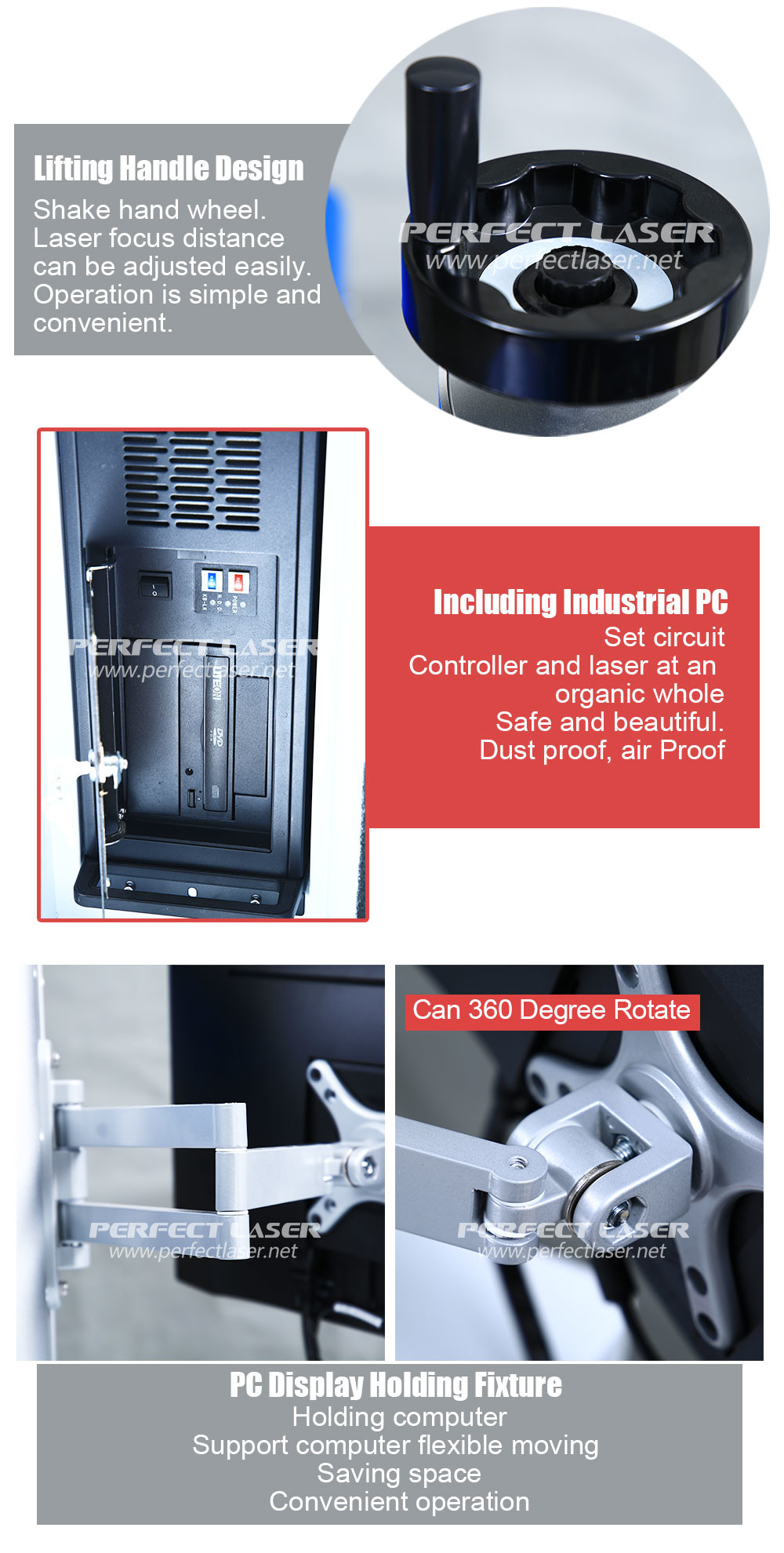 Fiber Laser Marking Machine With Plastic / SS Marking System , 532nm Max Output Power
