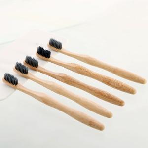 Wholesale 4pcs Eco Bamboo Toothbrush Sustainable 19cm Length Engraved Logo from china suppliers