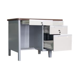 Wholesale New Designs Modern Furniture Steel Secretary Office Table With Two Pedestals Steel from china suppliers