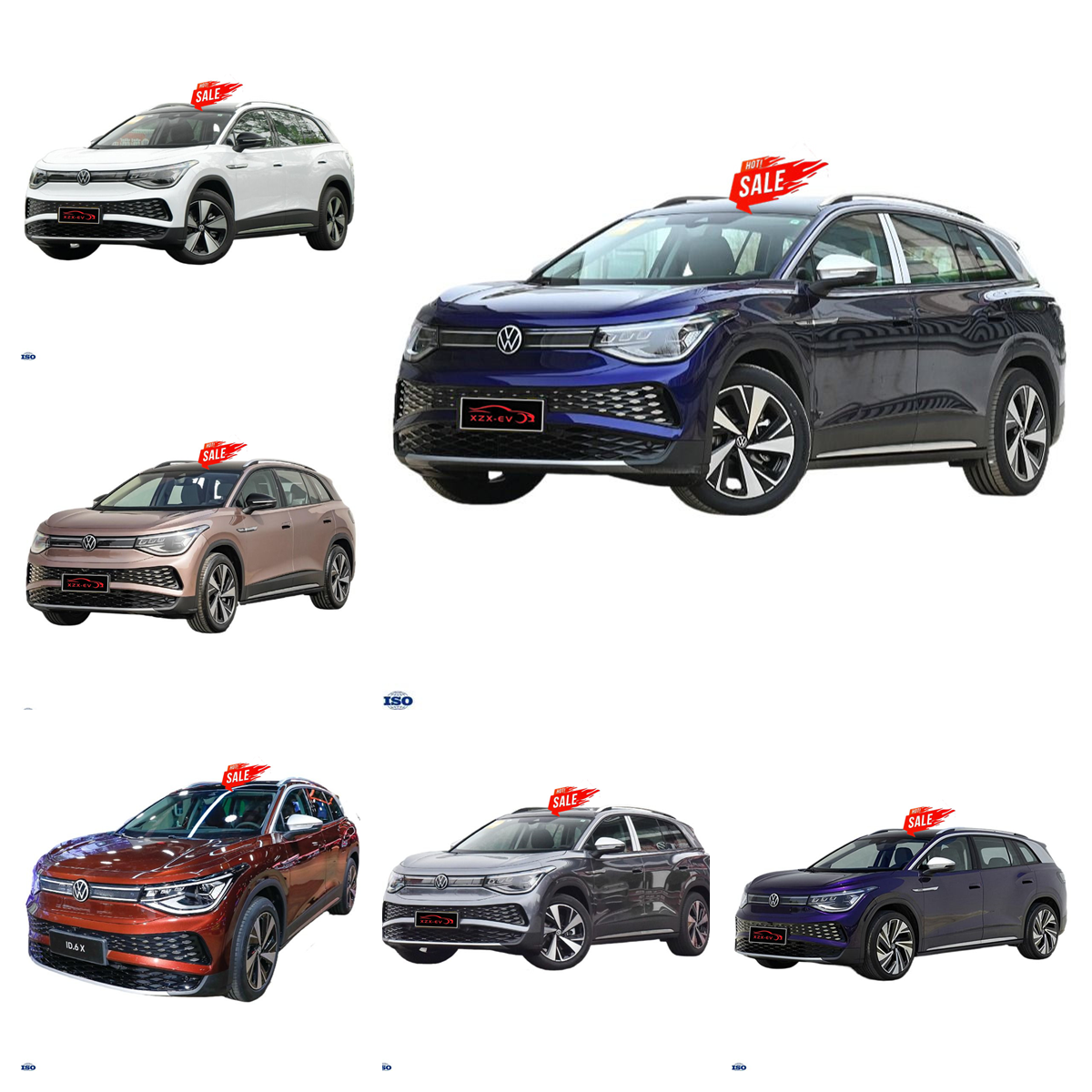 VW ID6X 617KM Electric Car Motor Fast Electric Car Autos With Long Power Life Battery ID6 X Smooth Driving Experience