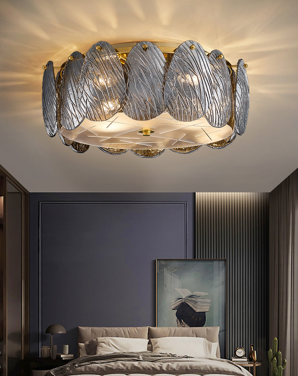 Ceiling chandelier for living room Leaf glass decorative celling lights modern celling lamp(WH-CA-64)