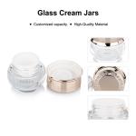 35g Clear Glass Empty Cream Jar Double Wall Cosmetic Jars For Skincare Cosmetics