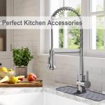 Sink Draining Pad Behind Faucet Splash Water catcher Mat Silicone Faucet Mat for