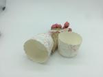 Graceful Cupcake Baking Cups Paper Muffin Molds White Flower Pattern Oil - Proof