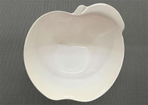 Apple Shape Melamine Dinnerware Bowl Diameter 15cm Weight 154g White Porcelain