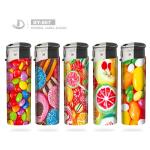 Transparent Color Logo Printed Electric Shock Lighter Five Colors and Child
