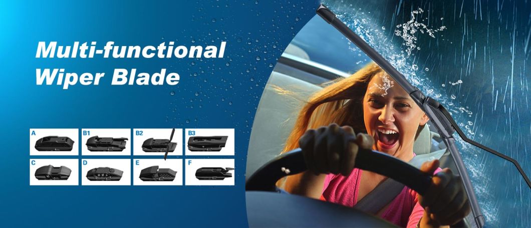 Vehicle Parts Flat Windscreen Wiper Blade Colored Windshield Wiper