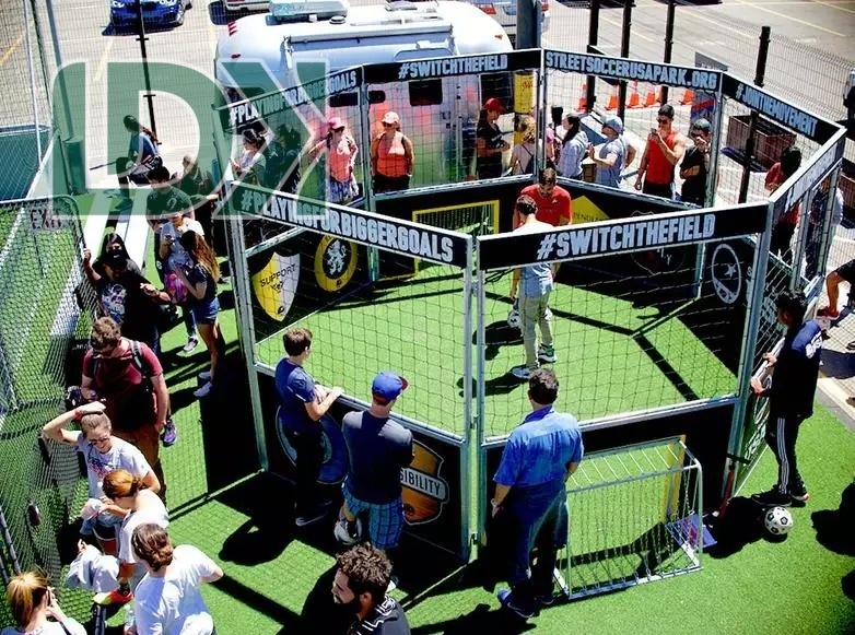 Customized Logo Soccer Field Mini Portable Football Cage With Soft Net