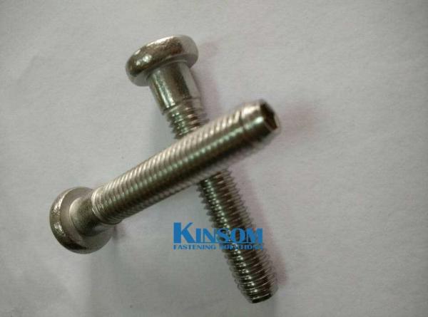 Quality Flat thin head step semi-tubular rivets with external half thread hex waisted shank for sale