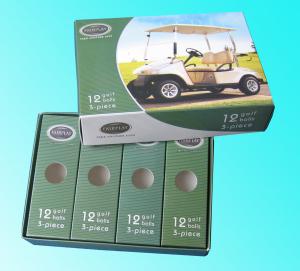 China Golf Ball Paper Box Packaging PVC Window , Box Packaging For Golf Ball on sale