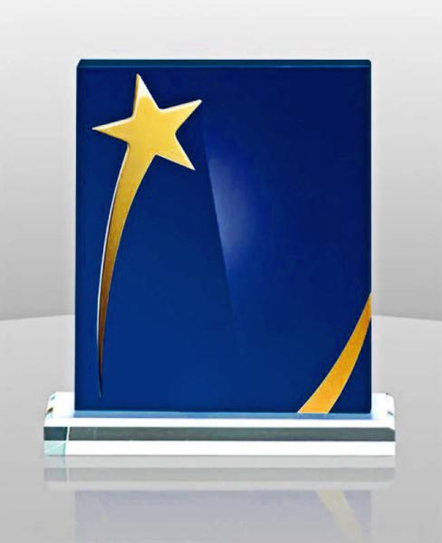 OEM Transparent Clear Freestanding Acrylic Plaque For Anniversary Souvenirs