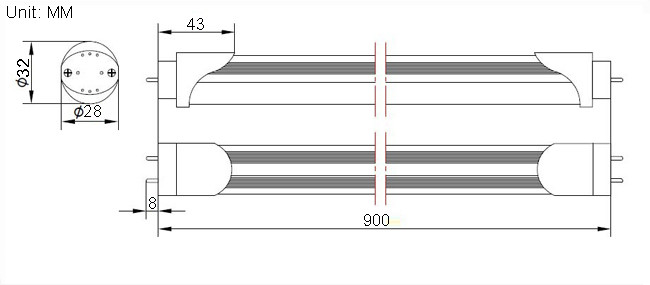 AC85 - 265V LED Tube Strip Lights , High Lumen Cool White LED Tube Lights