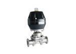 Industrial DIN Pneumatic Sanitary Diaphragm Valves With Plastic Actuator