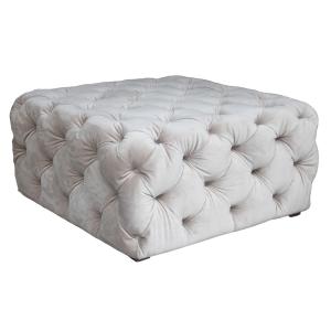 Wholesale Defaico White Red Square fabric Tufted Cocktail Ottoman Footstool from china suppliers