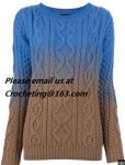 European Fashion Super Beautiful Mixed Colors Ribbed Knit Openwork Crochet