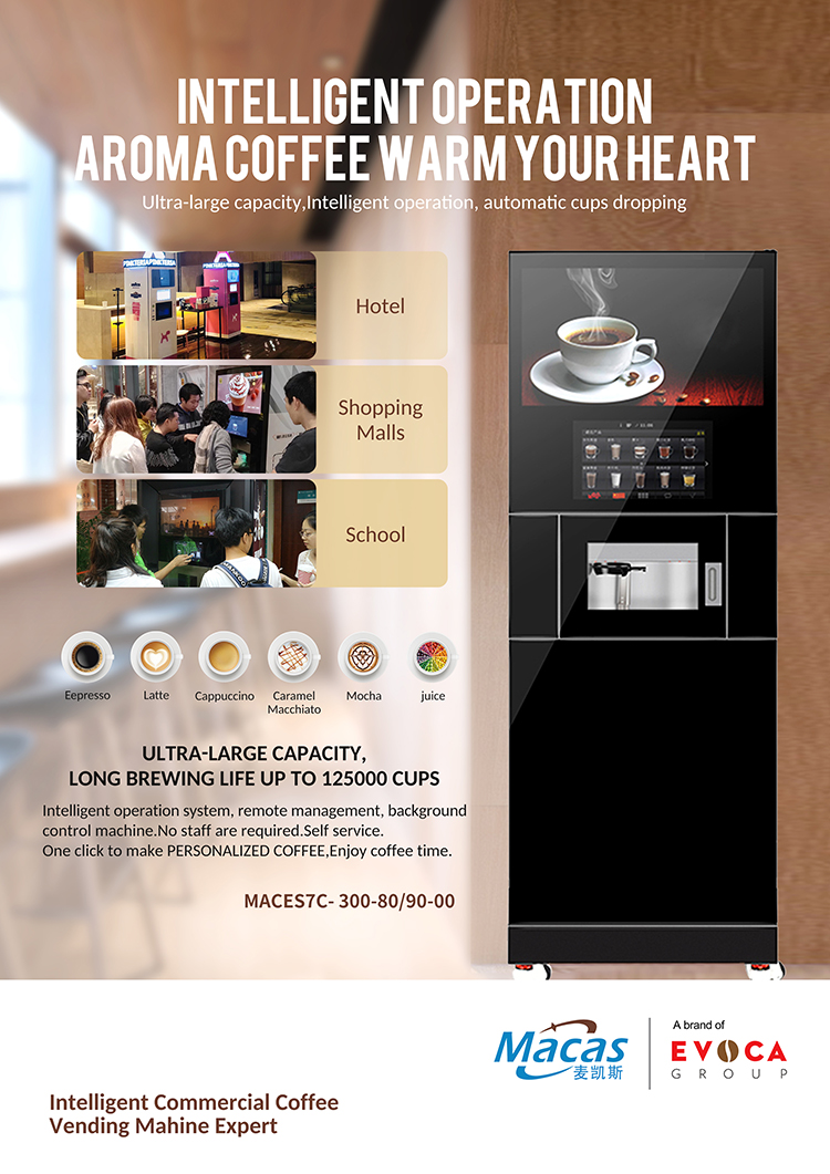 EVOACAS Fully Automatic Coffee Vendo Machine With 800CC Boiler Capacity