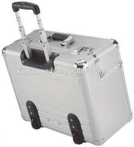 Wholesale Aluminium Skinned Business Pilot Case 17&quot; Laptop compartment with wheels KL-TC152 from china suppliers