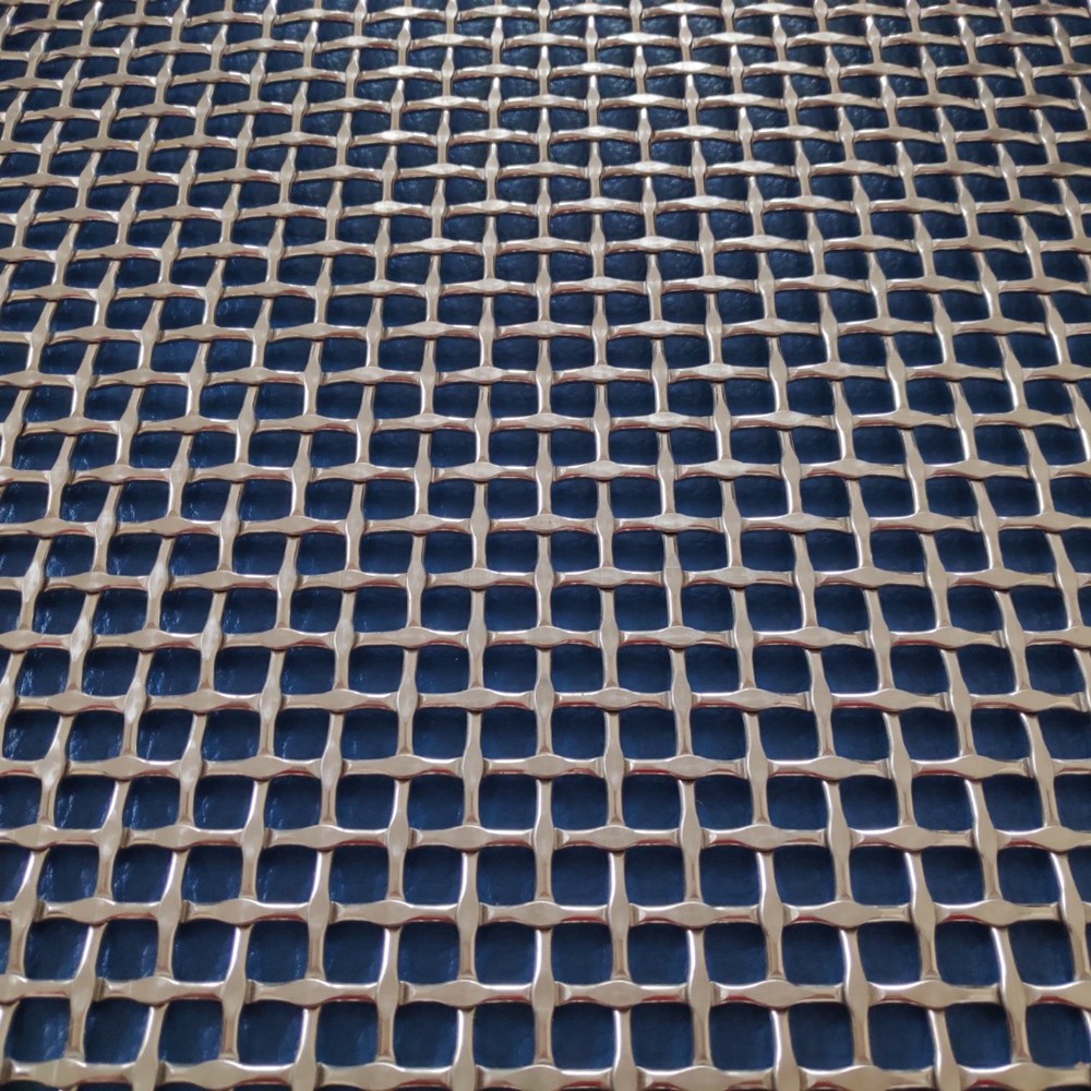 Decorative Metal Crimped Flat Wire Screen Mesh For Cabinets