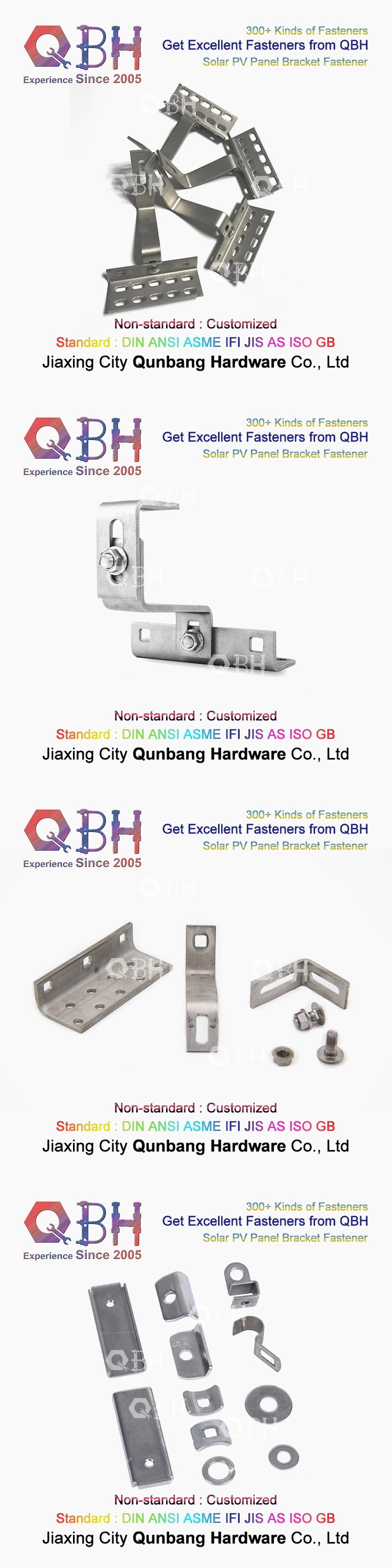 Qbh Solar Support Aluminum Alloy Solar Installation System