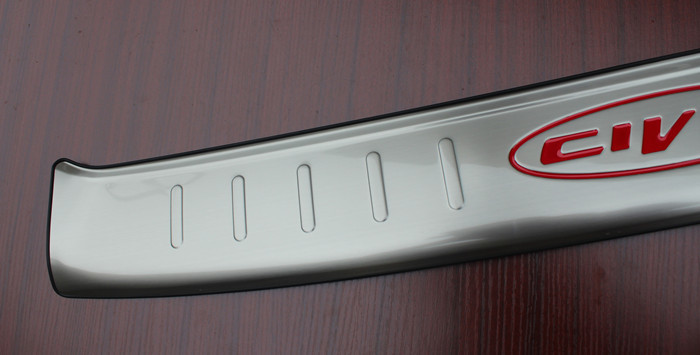 HONDA CIVIC 2016 Tail Gate Door Sill Rear Bumper Stainless Steel Scuff Plate