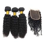 Genuine Raw Peruvian Human Hair Extensions , Peruvian Virgin Hair With Closure
