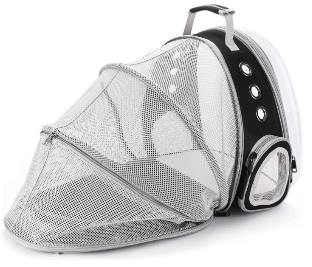 Outdoor Travel Pet Carrier Backpack Breathable Ventilated Mesh Foldable Dog Carrying Bag