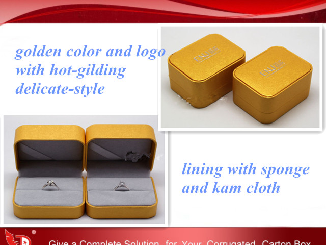 High-grade couple rings box,logo with hot-gilding