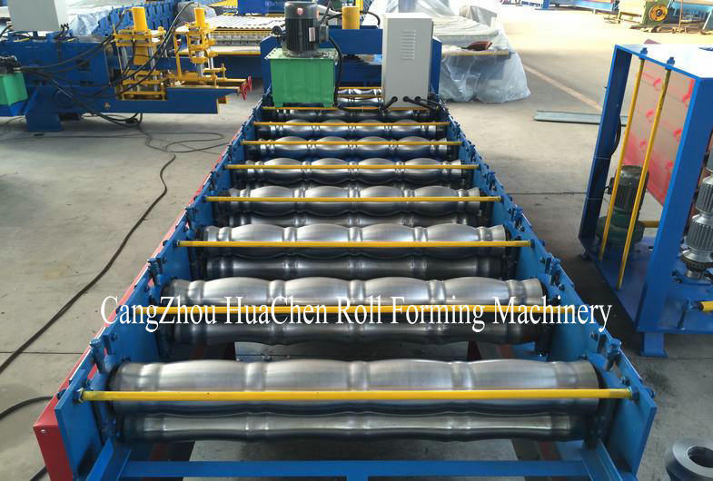 Double Press Glazed Step Tile Roll Forming Machine With 16 Forming Station
