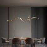 Dining Room Chandelier Fluffy Catkins Linear Italian Pendant Light Decor Luxury