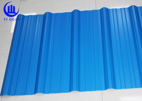 Quality Excellent Corrosion Resistanc PVC Blue Corrugated Plastic Roofing Sheets 1130mm for sale