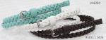 Skinny PU Womens Braided Belts With Nickel Steel Roller Buckle 1.55cm Width