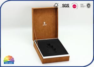 Wholesale Flocking Paper Hinged Lid Shoulder Box Hot Silver Stamping Logo from china suppliers