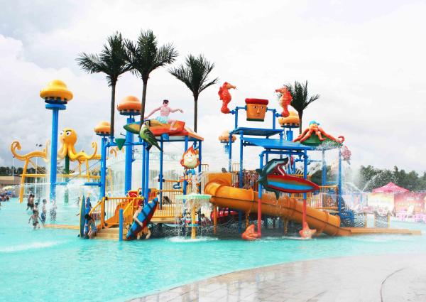 Promotion Kids Water Slides for Children Play Area / Equipment Floor Space 9.5*6
