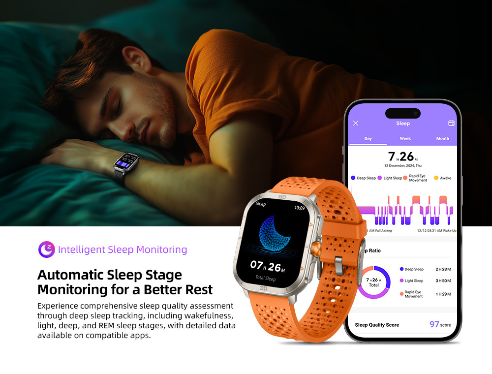 KW285 2.01" Square Shape Smart Watch Bluetooth Calling For Light Exercise