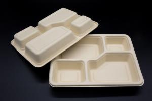Wholesale Sugarcane Pulp Wheat Straw Dinnerware Set Food Biodegradable Takeaway Packaging from china suppliers