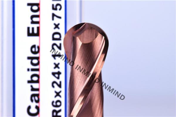 Quality AlTiN Coating Ball Nose Long end mill with HRC50 Hardness , R7*150 14 mm AOL 150 mm for sale
