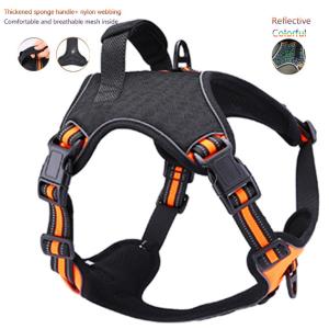 Wholesale Security Reflective Pet Harness Adjustable Thickened Buckle Neck Dog Harness from china suppliers